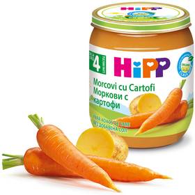 БИО ПЮРЕ "Hipp " 125г /4000 моркови и картофи/