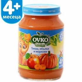 ПЛОДОВА ХРАНА Тиква с ябълки и моркови "Bebelan" 190г