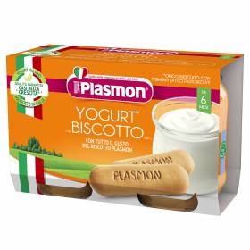 ПЮРЕ "Plasmon" 2 x 120г /йогурт с бишкоти 1542/