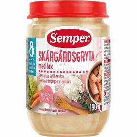 ПЮРЕ "Semper" 190г /задушена сьомга с ориз/
