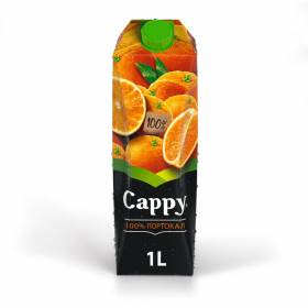 СОК Портокал 100 % "Cappy" 1л  /с парченца плод/